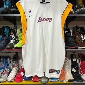 Y2k Nike Team Los Angeles Lakers Warm Up Shooting Jersey XXL Blank Kobe Era